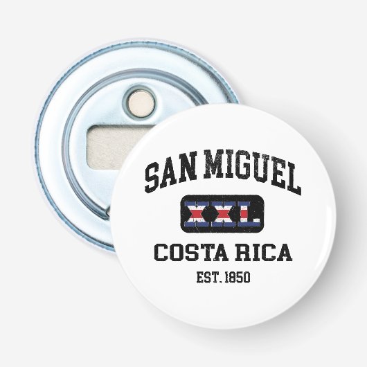 San Miguel, Costa Rica - XXL Athletic Button Flesopener (Voorkant)
