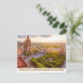San Miguel de Allende Church met tuin Briefkaart (Staand voorkant)