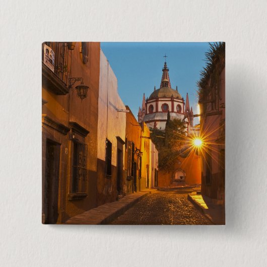 San Miguel de Allende, Mexico. Krediet als: Nancy Vierkante Button 5,1 Cm (Voorkant)