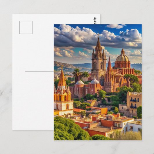 San Miguel de Allende Mexico stadsgezicht Briefkaart (Voorkant / Achterkant)