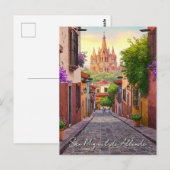 San Miguel de Allende Mexico Travel Waterverf Briefkaart (Voorkant / Achterkant)