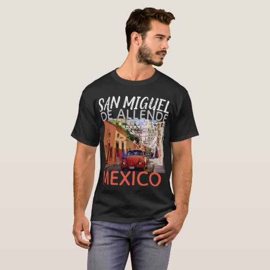 San Miguel de Allende Mexico zijstraat T-shirt (Voorkant volledig)