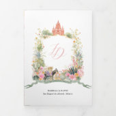 San Miguel de Allende Waterverf bruiloft Drieluik Uitnodiging (Cover)