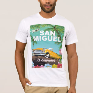 San Miguel El Salvador vintage reisposter T-shirt