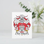 San Miguel Family Crest Briefkaart (Staand voorkant)