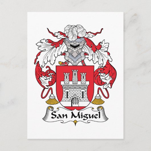 San Miguel Family Crest Briefkaart (Voorkant)