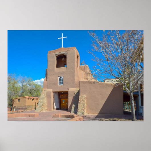 San Miguel kapel, Santa Fe, New Mexico Poster (Voorkant)
