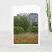 San Miguel klooster boven Poppy Field Kaart (Voorkant)