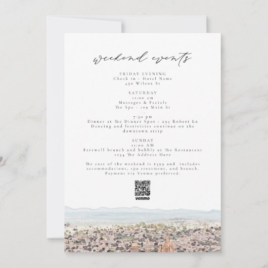 SAN MIGUEL MEXICO Reizen Verjaardagsroute Kaart (Achterkant)