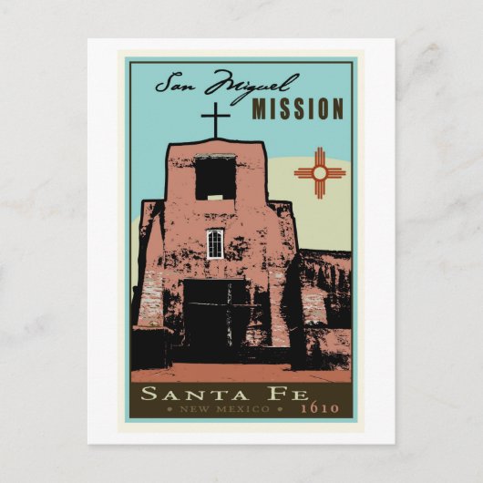 San Miguel Mission Briefkaart (Voorkant)