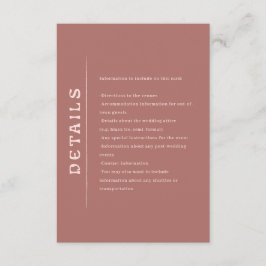 San Miguel Wedding Enclosure Card Informatiekaartje