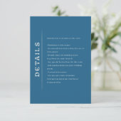 San Miguel Wedding Enclosure Card Informatiekaartje (Staand voorkant)