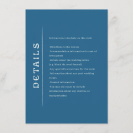 San Miguel Wedding Enclosure Card Informatiekaartje