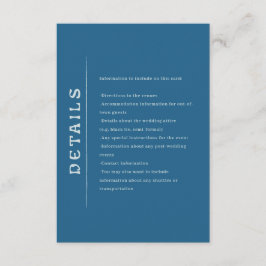 San Miguel Wedding Enclosure Card Informatiekaartje