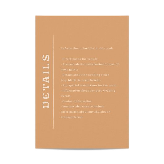 San Miguel Wedding Enclosure Card Informatiekaartje