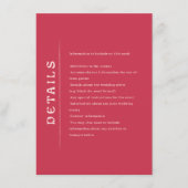 San Miguel Wedding Informatiekaartje (Voorkant)