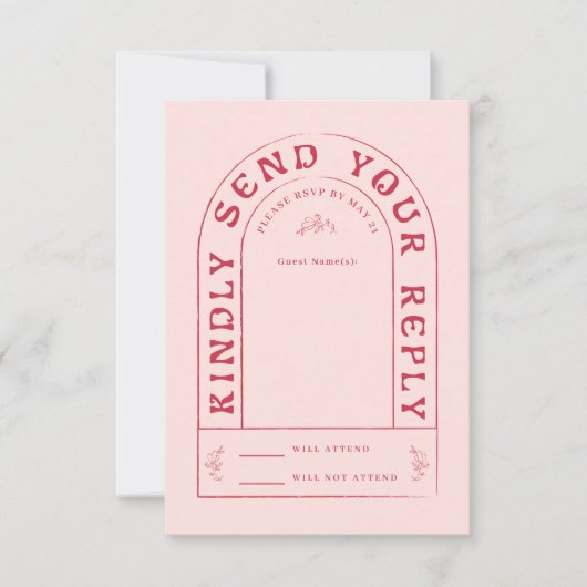 San Miguel Wedding RSVP-kaart met QR-code RSVP Kaartje (Voorkant)