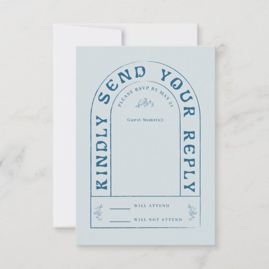 San Miguel Wedding RSVP-kaart met QR-code RSVP Kaartje (Voorkant)