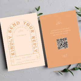 San Miguel Wedding RSVP-kaart met QR-code RSVP Kaartje