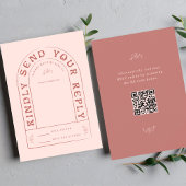 San Miguel Wedding RSVP-kaart met QR-code RSVP Kaartje