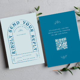 San Miguel Wedding RSVP-kaart met QR-code RSVP Kaartje