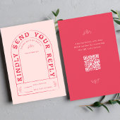 San Miguel Wedding RSVP-kaart met QR-code RSVP Kaartje