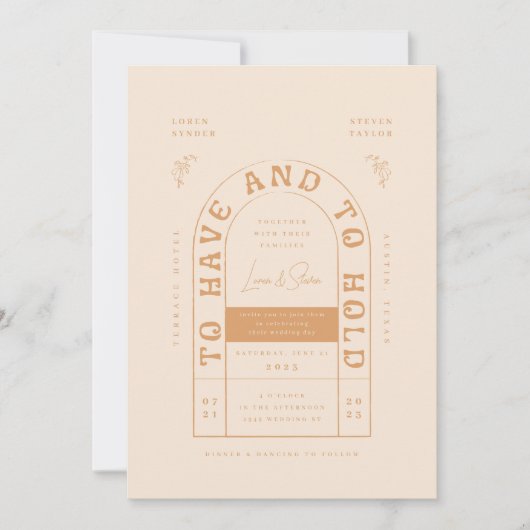 San Miguel Wedding Uitnodiging (Voorkant)