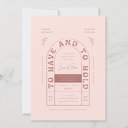 San Miguel Wedding Uitnodiging (Voorkant)