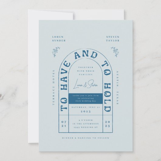 San Miguel Wedding Uitnodiging (Voorkant)