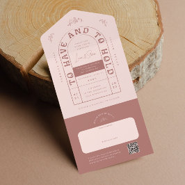 San Miguel Wedding Uitnodiging met RSVP-kaart