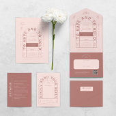 San Miguel Wedding Uitnodiging met RSVP-kaart