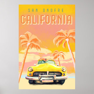 San Onofre, California Sunset. Koel Surf Poster