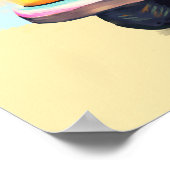 San Onofre, Californië Cool Retro Surf Travel Poster (Hoek)