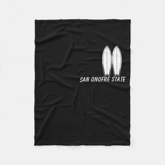 San Onofre State Beach, Surfing Souvenir, Surfer M Fleece Deken (Voorkant)
