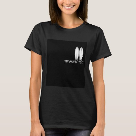 San Onofre State Beach, Surfing Souvenir, Surfer M T-shirt (Voorkant)