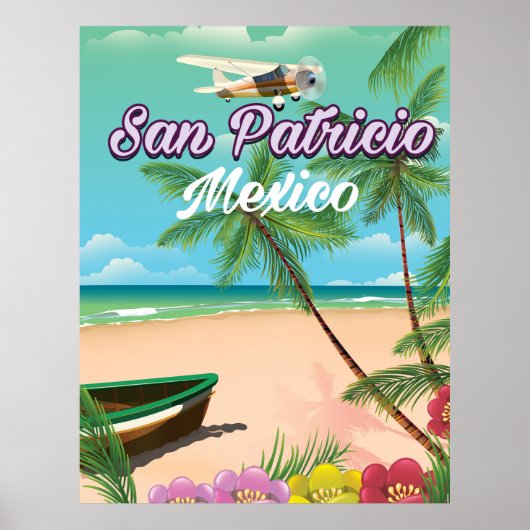 San Patricio Mexico reisposter Poster (Voorkant)
