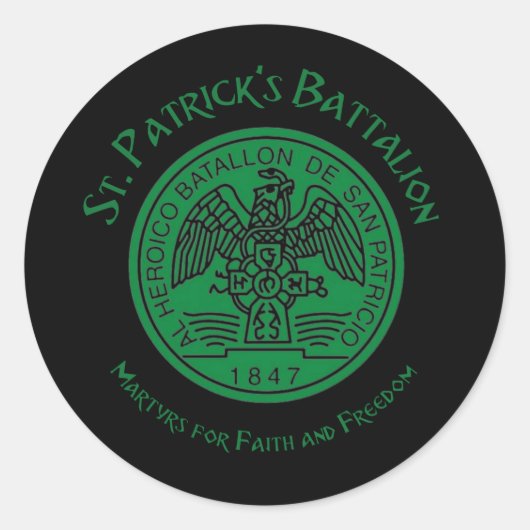 San Patricios Saint Patrick Battalion Ronde Sticker (Voorkant)