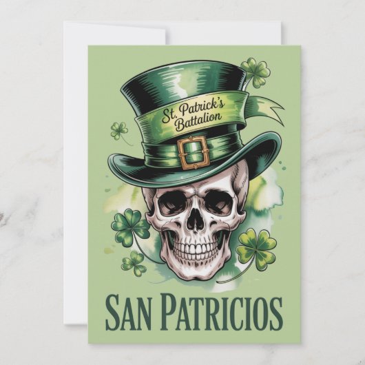 San Patricios St. Patrick's Bataljon Kaart (Voorkant)