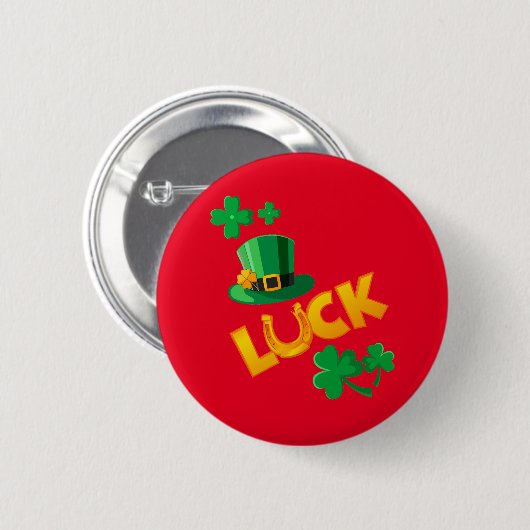 SAN PATRICKS DAY RONDE BUTTON 5,7 CM (Voorkant /achterkant)