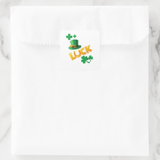 SAN PATRICKS DAY VIERKANTE STICKER (Tas)