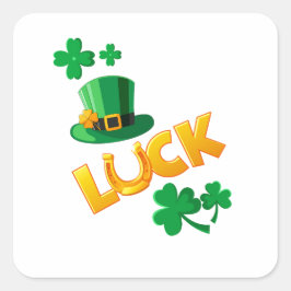 SAN PATRICKS DAY VIERKANTE STICKER