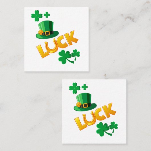 SAN PATRICKS DAY VIERKANTE VISITEKAARTJE (Voorkant / Achterkant)