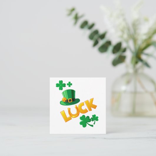 SAN PATRICKS DAY VIERKANTE VISITEKAARTJE (Staand voorkant)