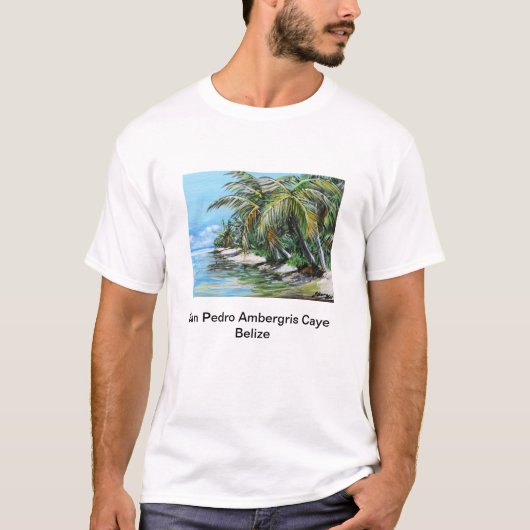 San Pedro Ambergris Caye Belize T-shirt (Voorkant)