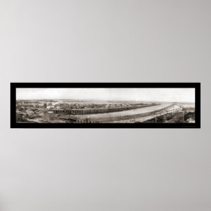 San Pedro CA Lumber Co. Foto 1909 Poster