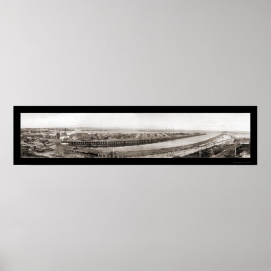 San Pedro CA Lumber Co. Foto 1909 Poster (Voorkant)