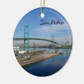 San Pedro, Californië Keramisch Ornament (Links)