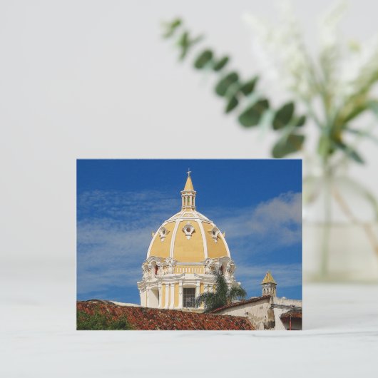 San Pedro Cathedral Cartagena Travel Briefkaart (Staand voorkant)