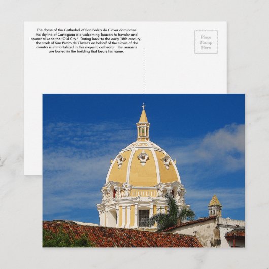 San Pedro Cathedral Cartagena Travel Briefkaart (Voorkant / Achterkant)