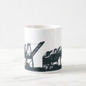 San Pedro Harbour Cranes Coffee Mok (Center)